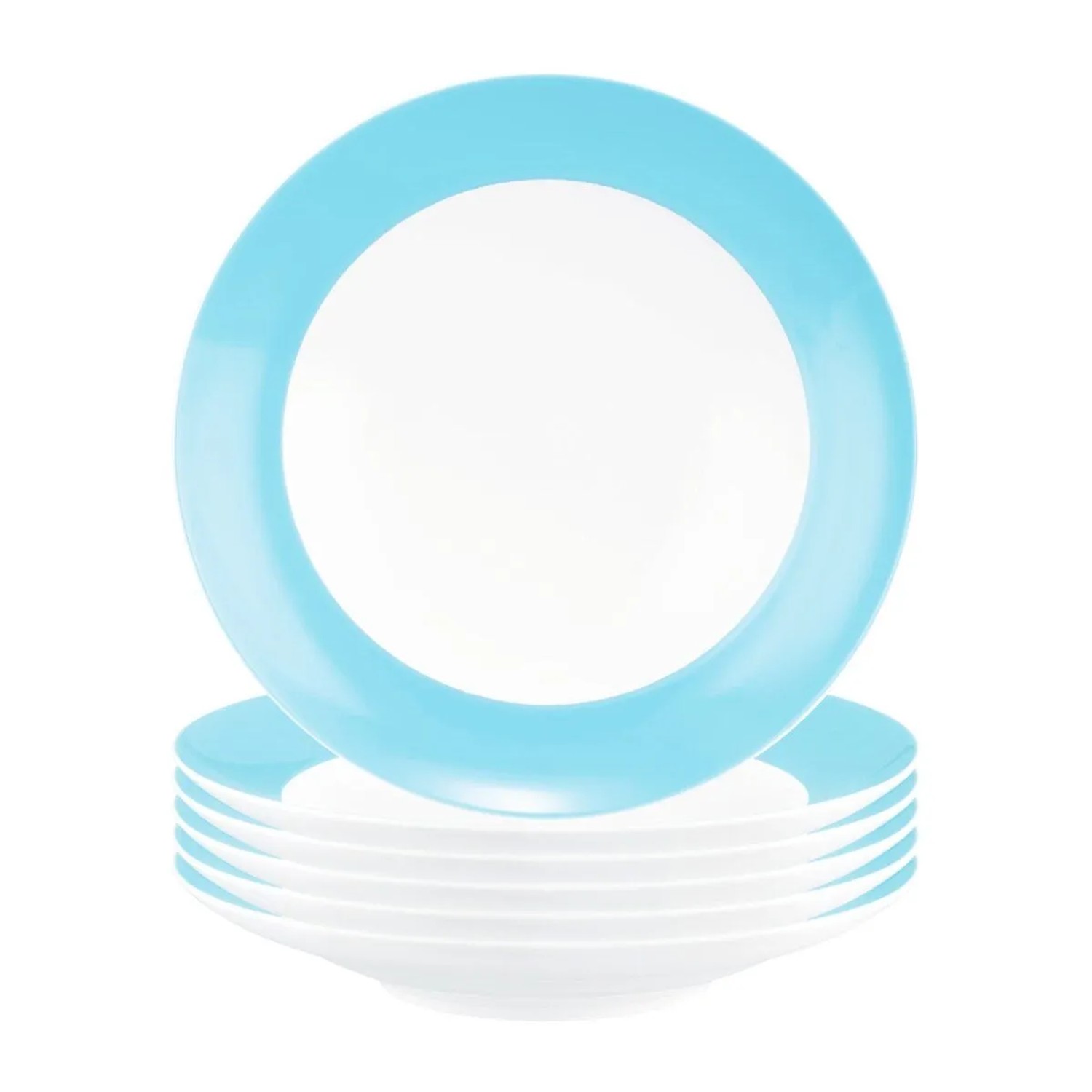 Seltmann Weiden Liberty Pure Colors Suppenteller 23,5 cm 6er Set Lagoon Blue