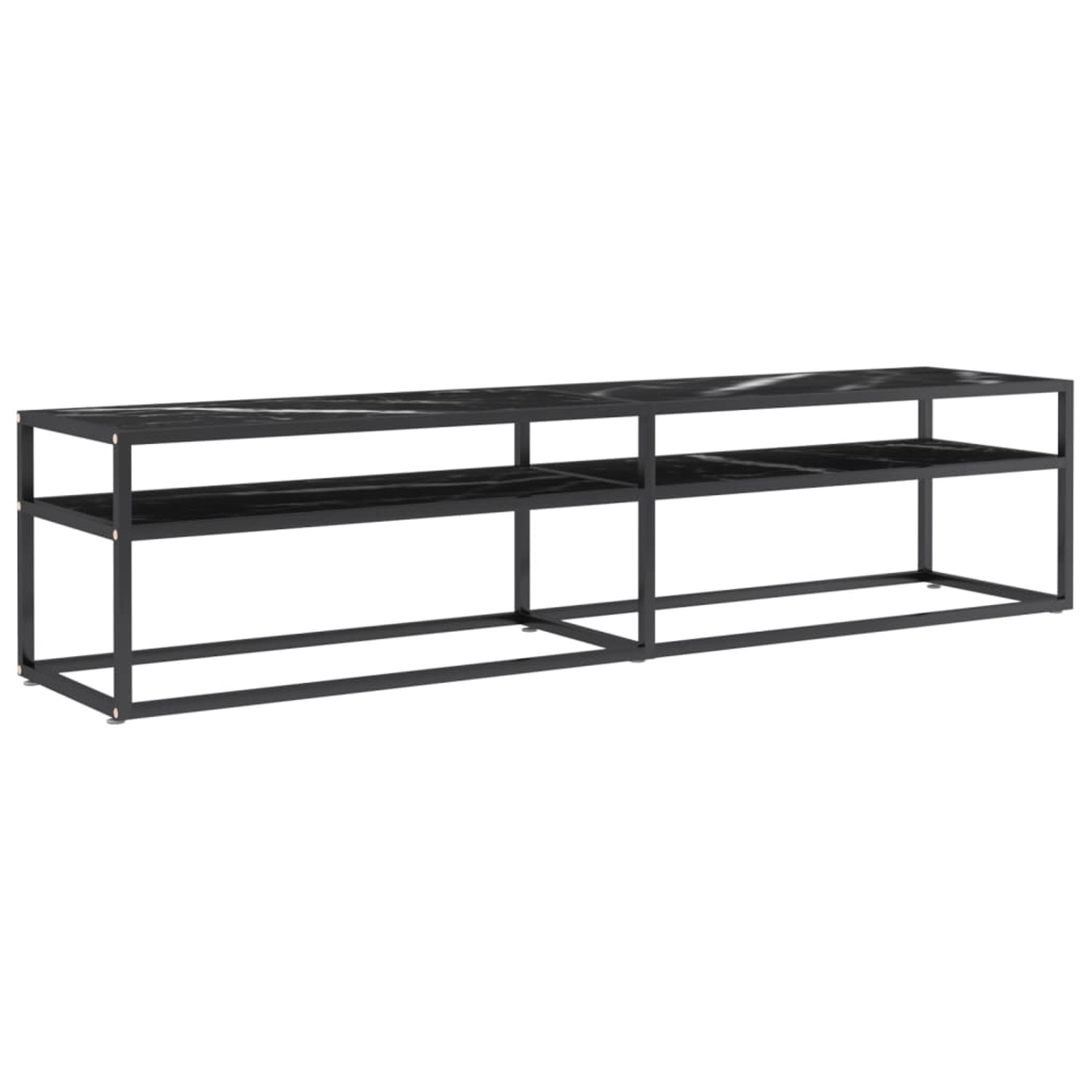 VidaXL TV-Schrank Schwarz Marmor-Optik 180x40x40,5 cm Hartglas günstig online kaufen