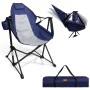 CCLIFE Campingstuhl Klappstuhl Outdoor Faltbar 100Kg Blau