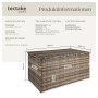 Tectake Auflagenbox Oslo, 750L, Rattangeflecht, Aluminium, 145x82,5x79,5cm, natur für Gartenzubehör.