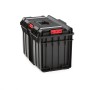 Schwarzer PROREGAL QBRICK Werkzeugkasten One mit Aluschienen, 52 Liter, bis 120 kg Traglast.