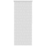 vidaXL Duschrollo 80x240 cm, hellgrau mit Seestern- & Muschelmuster aus EVA. Wasserfester Duschvorhang.