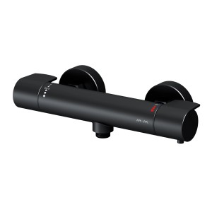 AM.PM Thermostat Duscharmatur X-Joy, schwarze Brausearmatur aus Messing.