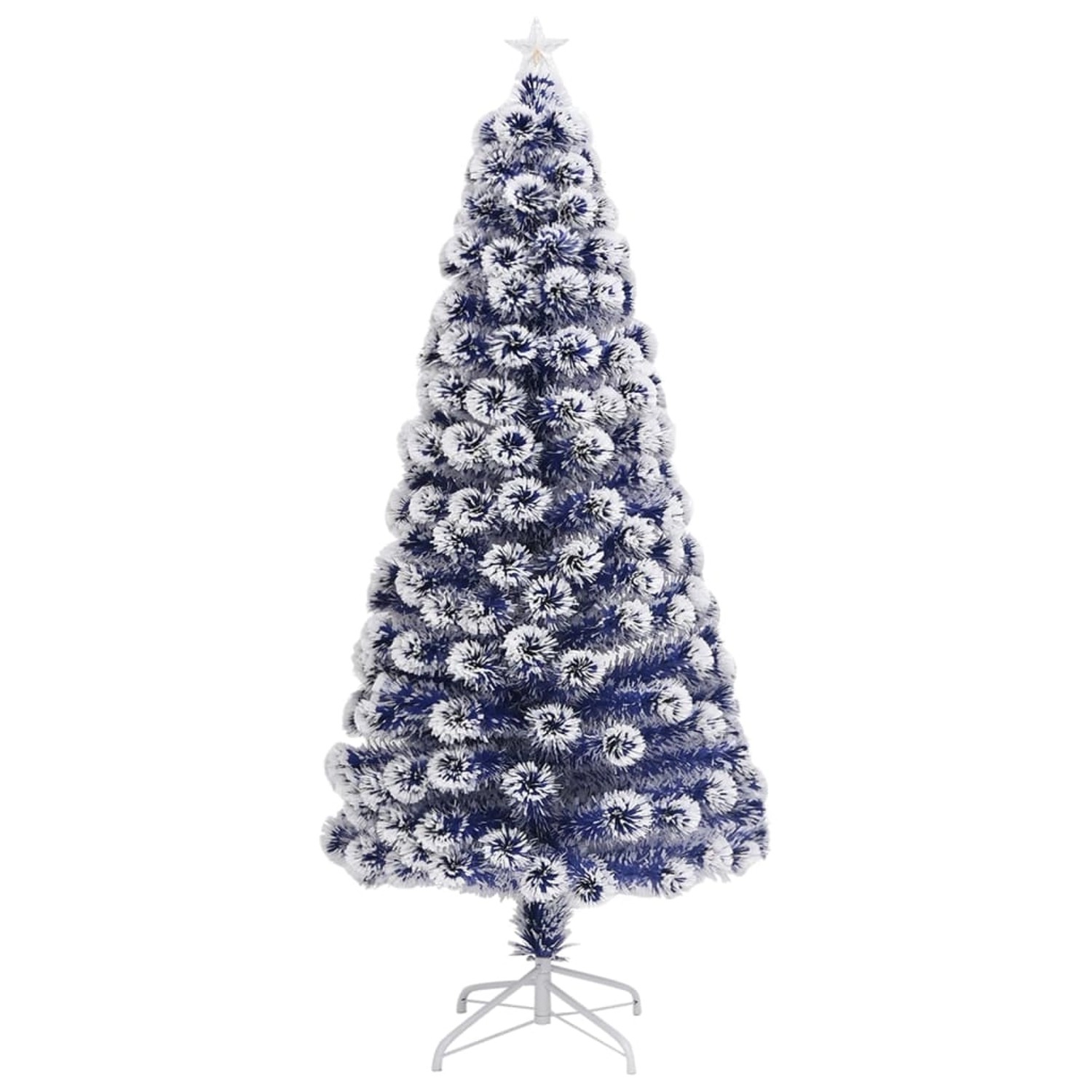 vidaXL Künstlicher Weihnachtsbaum mit Beleuchtung 150 cm Glasfaser 328456