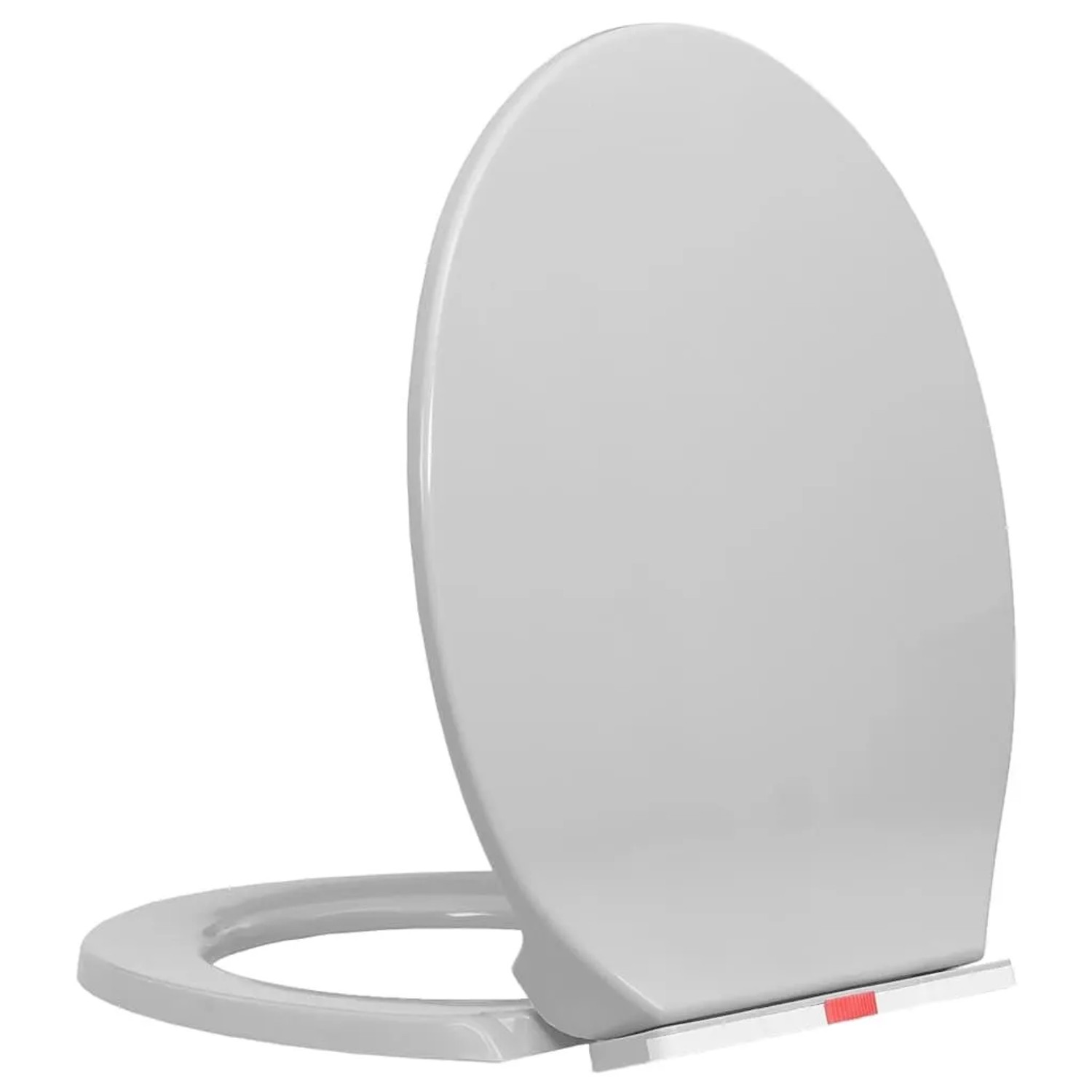 vidaXL Toilettensitz mit Absenkautomatik Quick-Release Hellgrau Oval 145815