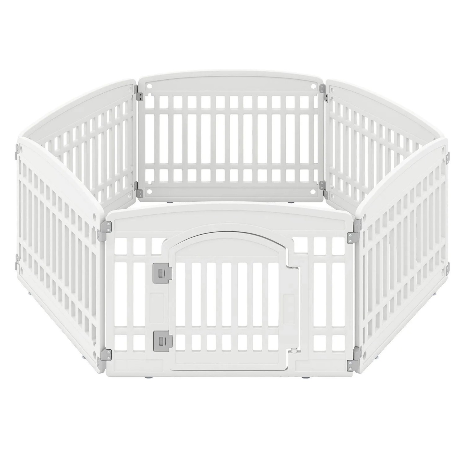 Costway Welpenauslauf Faltbar 6 Paneele 60 cm Hoch Weiß