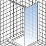 Schulte Walk In Dusche Toura, 200x120 cm, Schwarz, Klarglas. Offene Duschkabine mit transparentem Glas.