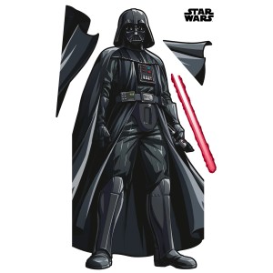 Schwarzes Disney Wandtattoo: Star Wars Darth Vader XXL, 127x200 cm. Wanddeko für Star Wars Fans.