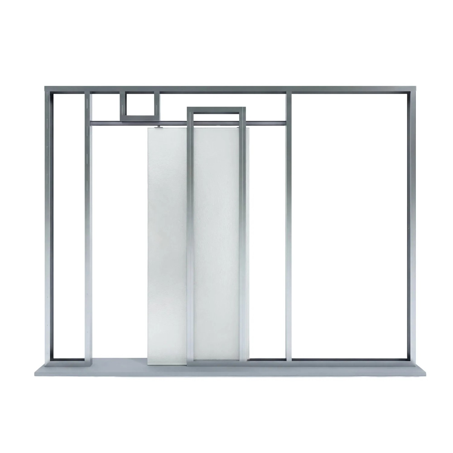 Schiebetür-Set PurePocket CW75 mit Glastür Zargenlos 198,5 cm x 86 cm Satin