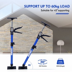 2 blaue CCLIFE Deckenstützen, 50-115cm, bis 30kg belastbar, für Montagearbeiten.