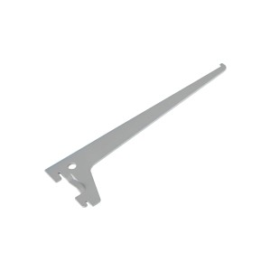 Silberner Einlochträger, 25 cm, für Regalböden und Möbelbau.