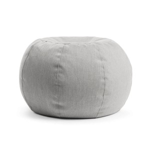 mokebo Outdoor Pouf 'Der Kugelige' in Hellgrau, runder Sitzhocker/Bodenkissen für Balkon & Garten.