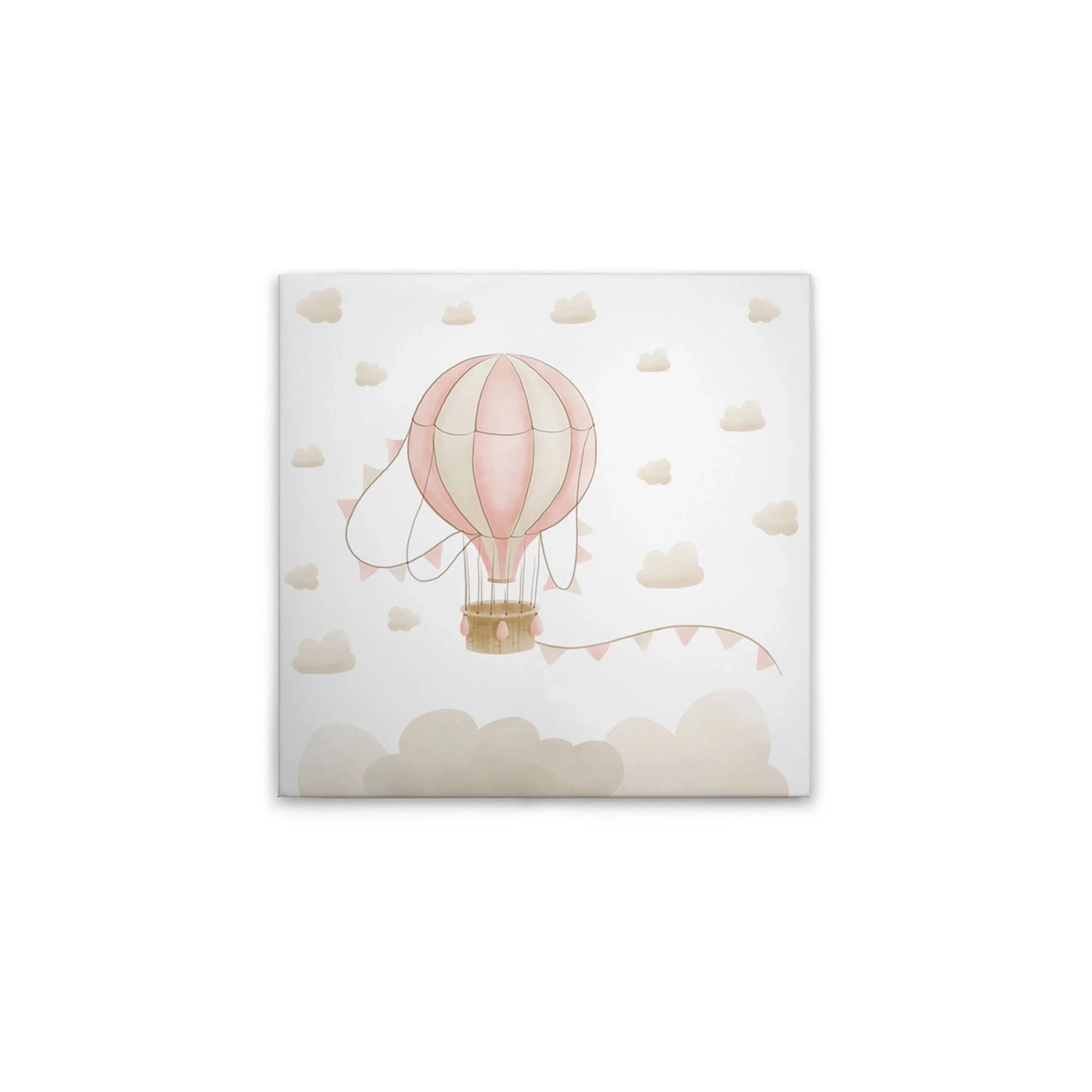 Tadessi Leinwandbild - M1-No.50578 - Heißluftballon mit Wolken - 40 x 40 cm - Quadratisch