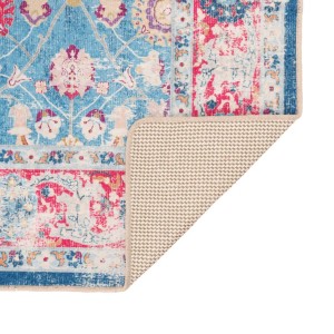 Mehrfarbiger, rutschfester vidaXL Teppich, 190x300 cm, mit floralem Muster. Ideal für Wohnräume.