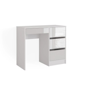 Weißer Vicco Schminktisch Sherry (90 cm) ohne Spiegel mit Schubladen und Ablagefläche.