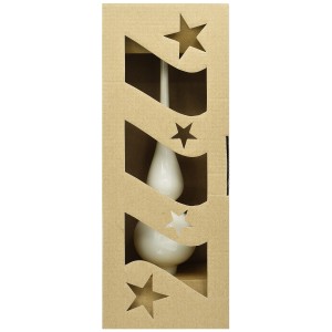Vitbis Weihnachtsbaumspitze, 6 cm, perlweiß, in Stern-Verpackung.