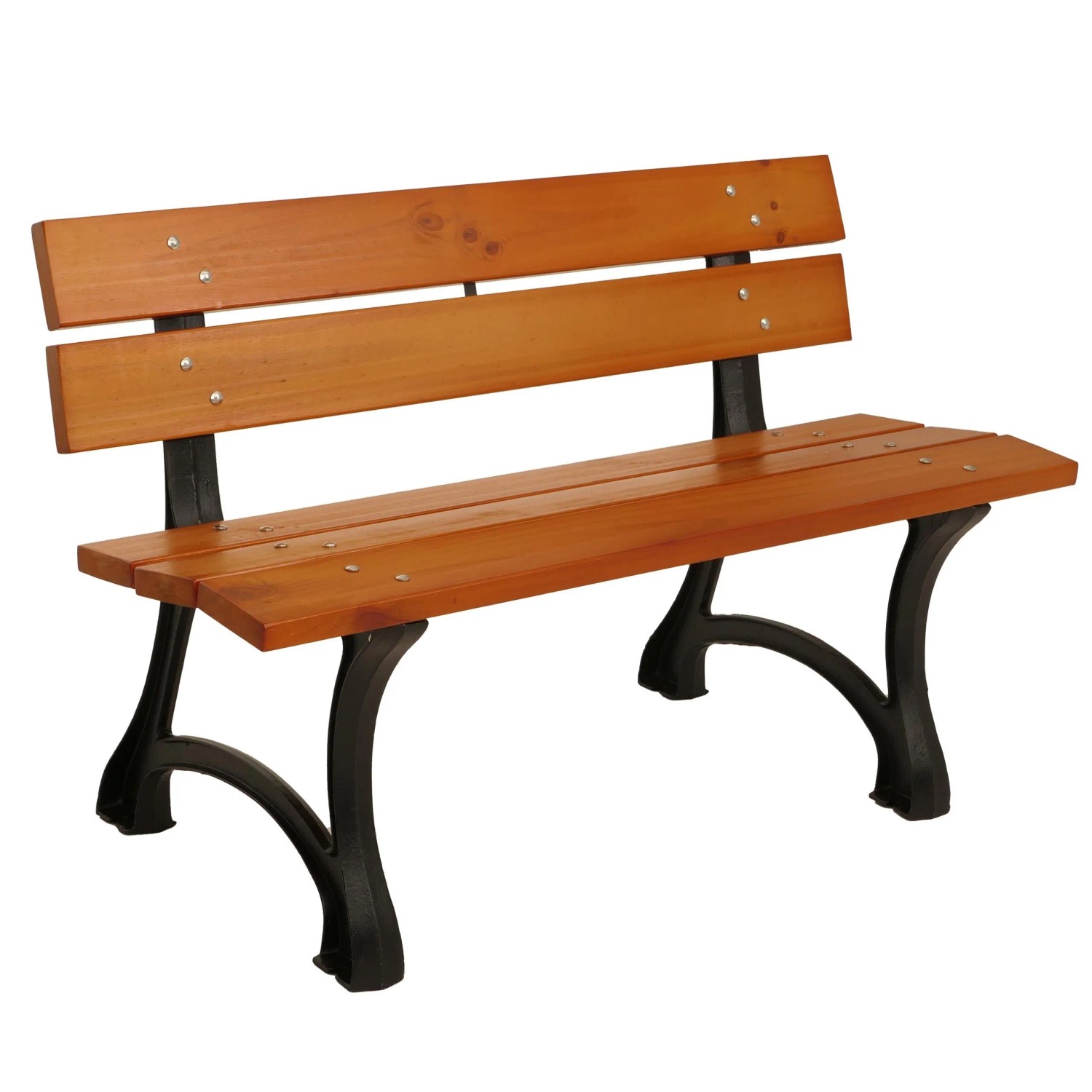 MCW Gartenbank O20 2-Sitzer Gusseisen Holz Kiefer 125cm Teak