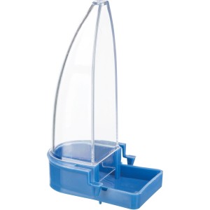 Trixie Tränke und Futterspender, 90ml, blau, für Vogelkäfige & Volieren.