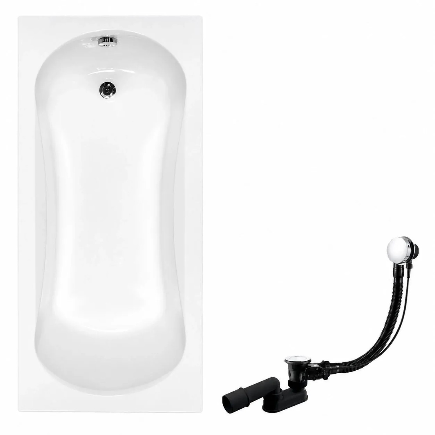 KOLMAN Badewanne Rechteck 140 x 70 Cm Inkl. Ablauf Und Füße