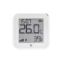 Weißer Shelly Temperatur- und Feuchtigkeitssensor Plus H&T G3 mit Display.