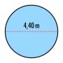 Grafik: Runde Poolabdeckplane, Durchmesser 4,40 m. Ideal zum Schutz Ihres Pools.