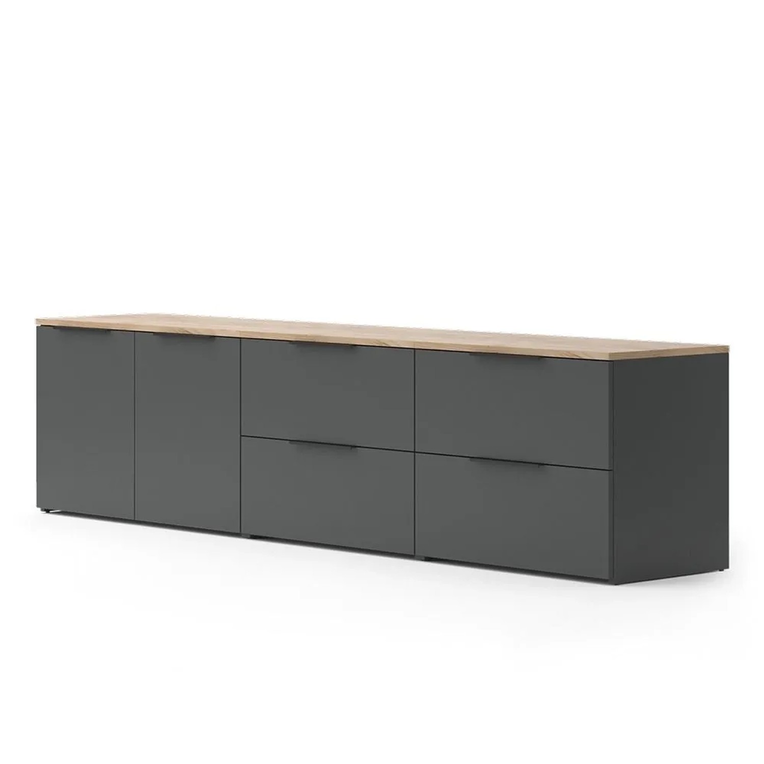 Vicco Wohnwand Wido Anthrazit 80 x 50 3 Teile Art Nr 49803