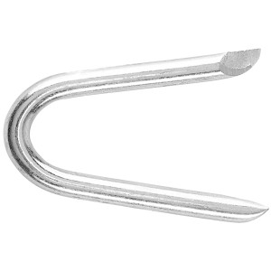 Verzinkte LUX Schlaufe, 2 mm x 20 mm, U-Form zur Drahtbefestigung auf Holz.