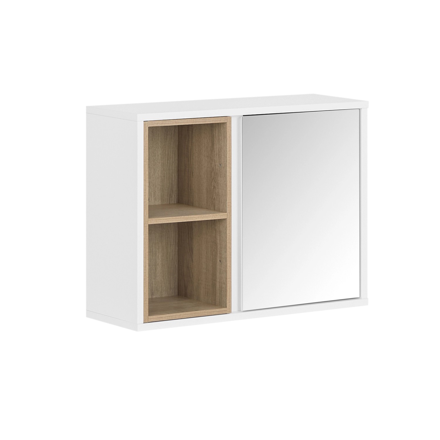 SoBuy Hängeschrank mit Spiegeltür und 2 Fächern Spiegelschrank für Bad BZR1 günstig online kaufen