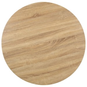 DELUKE Bistrotisch FLORI Rund Hellbraun/Weiß 80cm MDF Esstisch Kleiner Tisch Cafe Gartentisch Balkontisch Outdoortisch