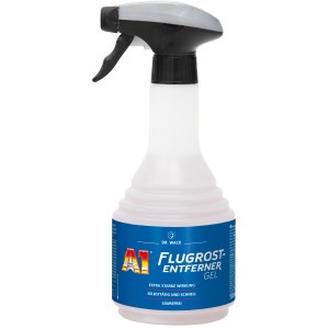 Dr. Wack A1 Flugrostentferner Gel im transparenten Sprühbehälter für Autopflege.