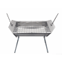 Grillpeter Mangal Ararat Schaschlikgrill aus Edelstahl mit verstellbarer Grillhöhe.