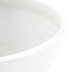 Weiße Pflanzwerk Pflanzschale Bowl Premium, 45 cm, frostbeständig mit Lotus-Effekt.