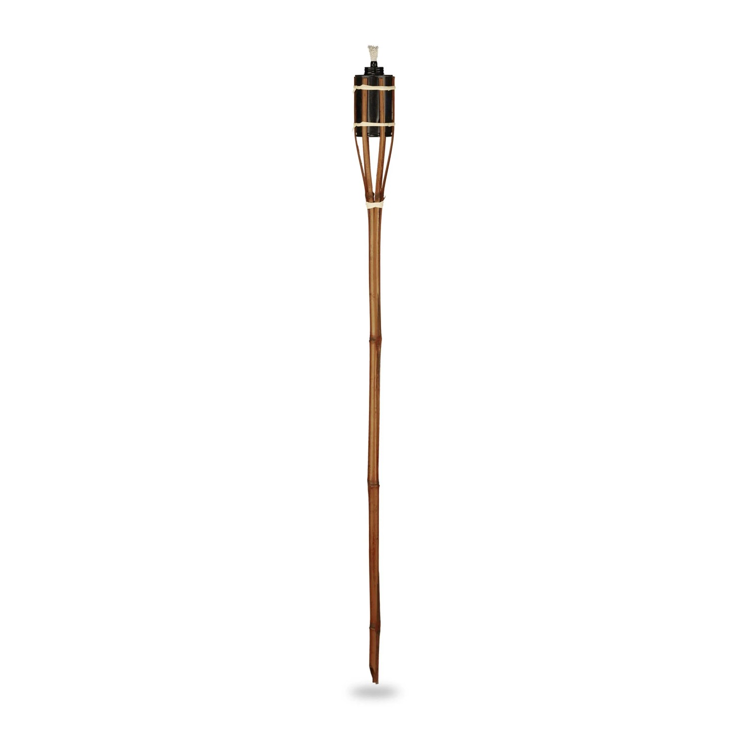 Relaxdays Gartenfackeln Bambus Eisen Braun 10er Set Steckbar 90 cm x 6 cm