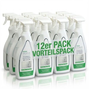 12er Pack KOKA Schimmelentferner mit Chlor, gebrauchsfertige Sprühflaschen.