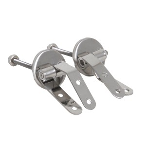 MSV WC-Sitz Scharniere aus Edelstahl, silberfarben, für die einfache Montage.