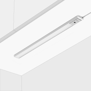 Oktaplex Riva 3er LED Unterbauleuchte, dimmbar mit Sensor, 58cm, Aluminium, warmweiß.