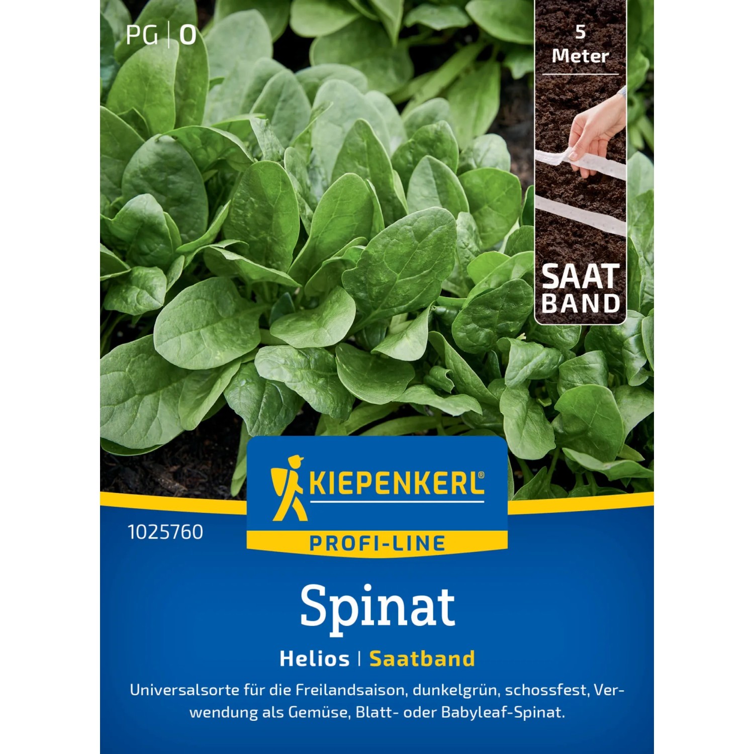 Kiepenkerl Spinat "Helios" F1 Hybride Saatband