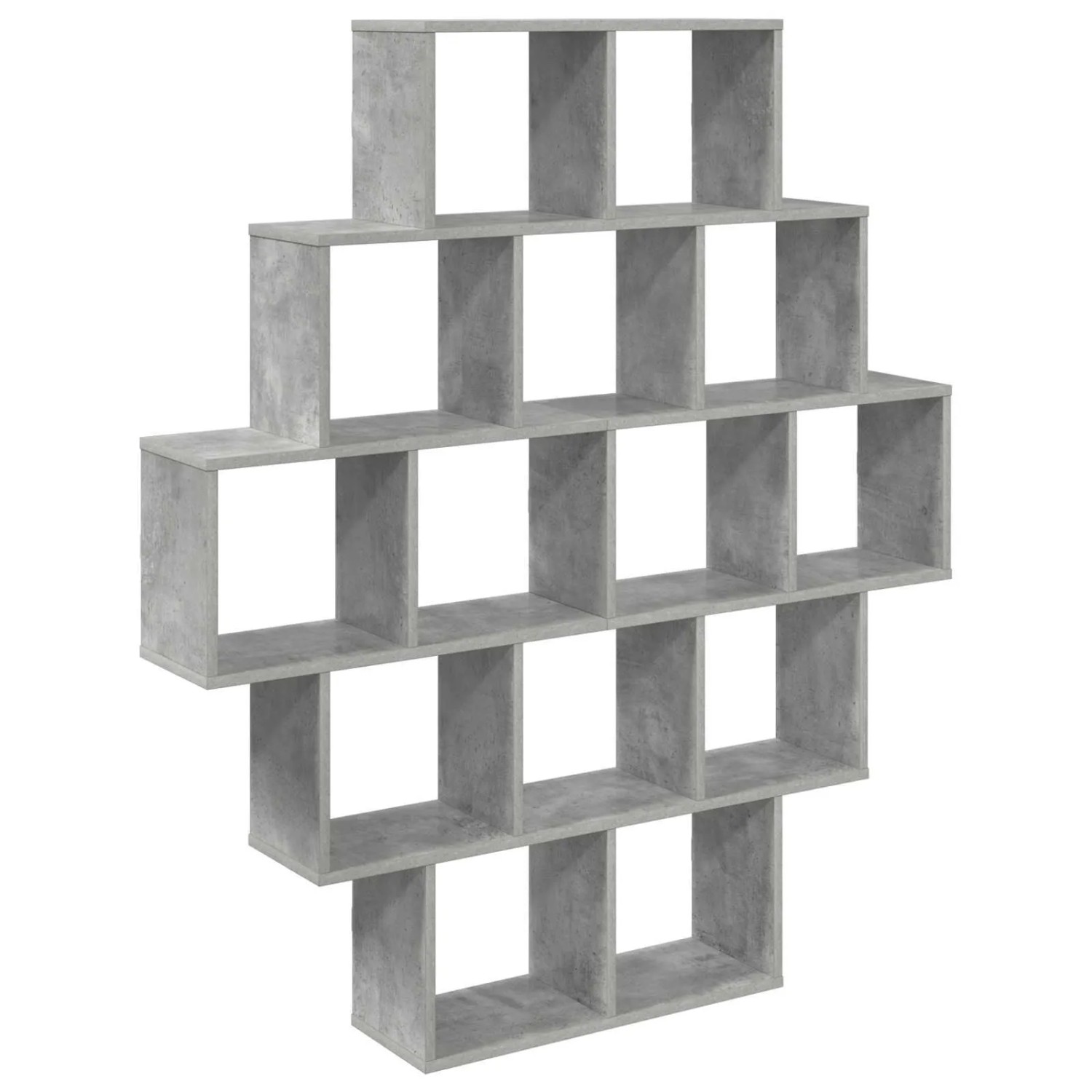 vidaXL Wandregal Betongrau 120 x 20 x 136 cm Holzwerkstoff 8012159