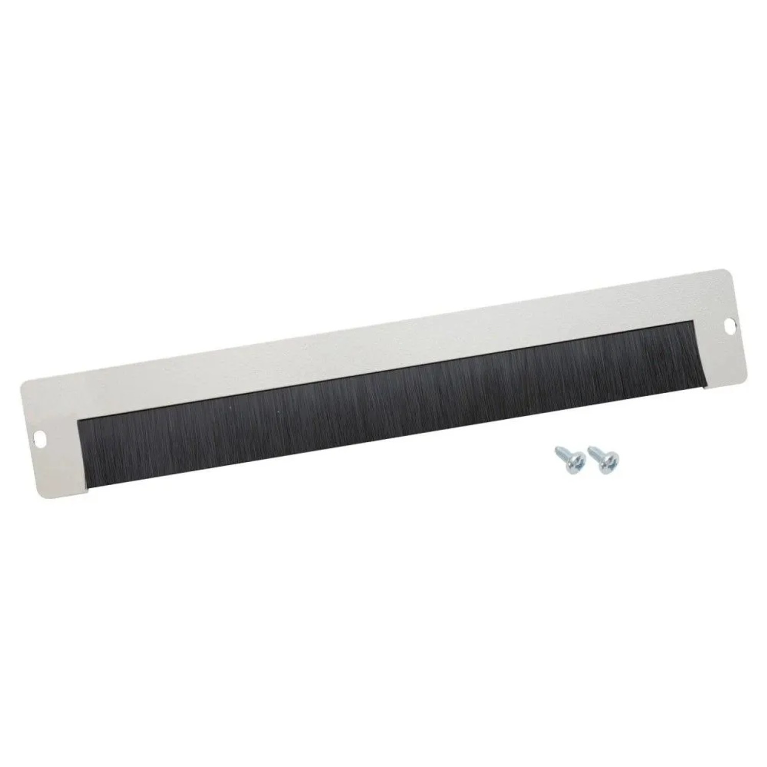 HMF 66429 Kabeldurchführung mit Bürsteneinsatz für 19 Zoll Serverschrank Außen Lichtgrau