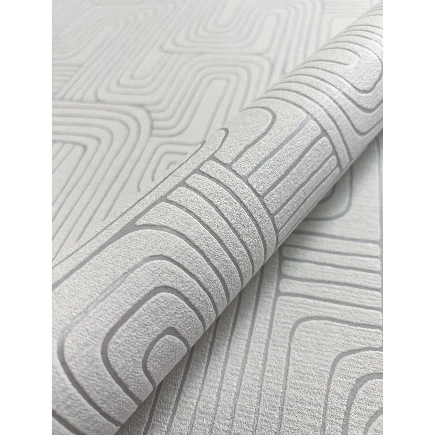 Newroom Vliestapete Livino Hellgrau Grafik Modern Strukturiert FSC® günstig online kaufen