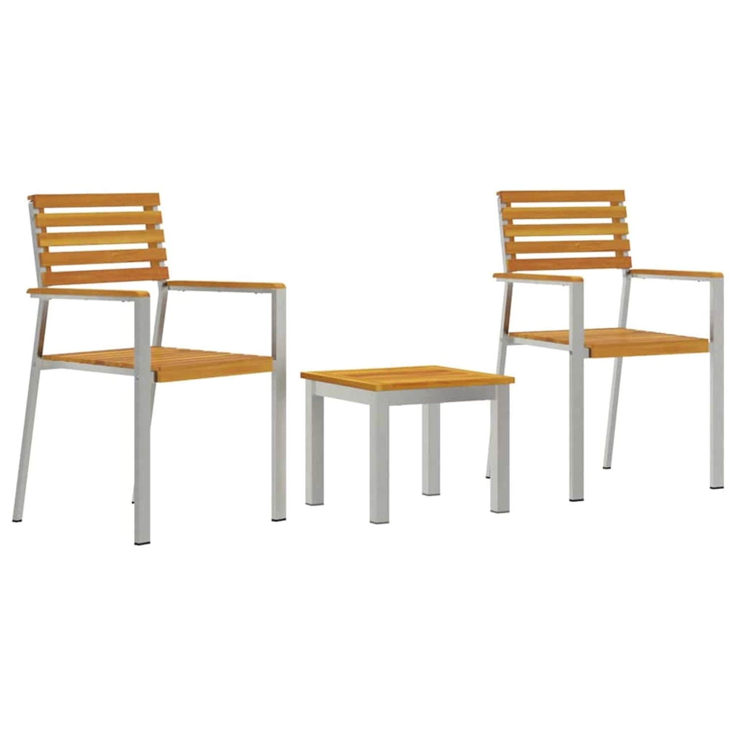 vidaXL Garten Essgruppe 3-Tlg Braun Massivholz Akazie 3334840 günstig online kaufen