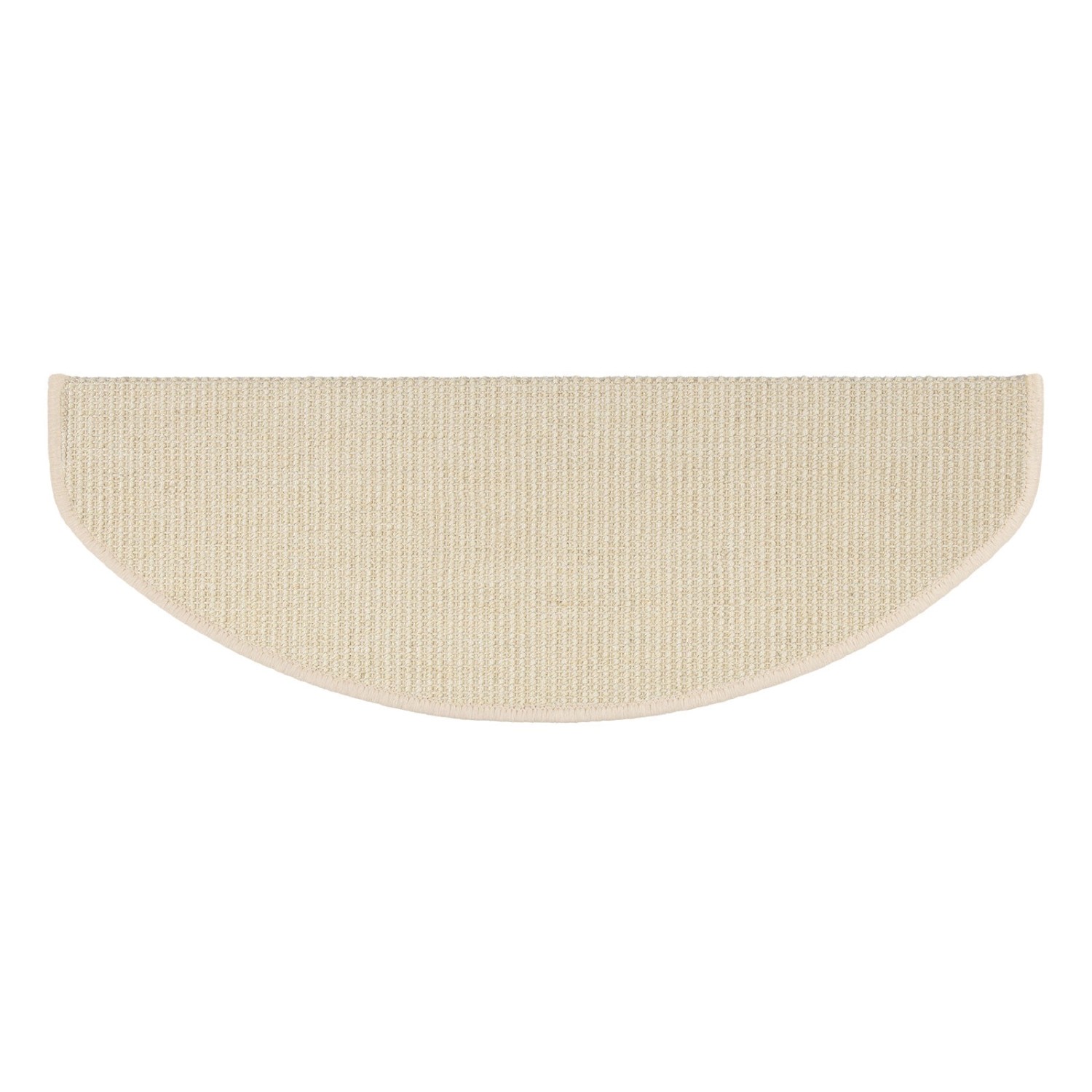 Karat Stufenmatte Sisal Pure Nature Selbstklebend Elfenbein Halbrund 19 x 56 cm