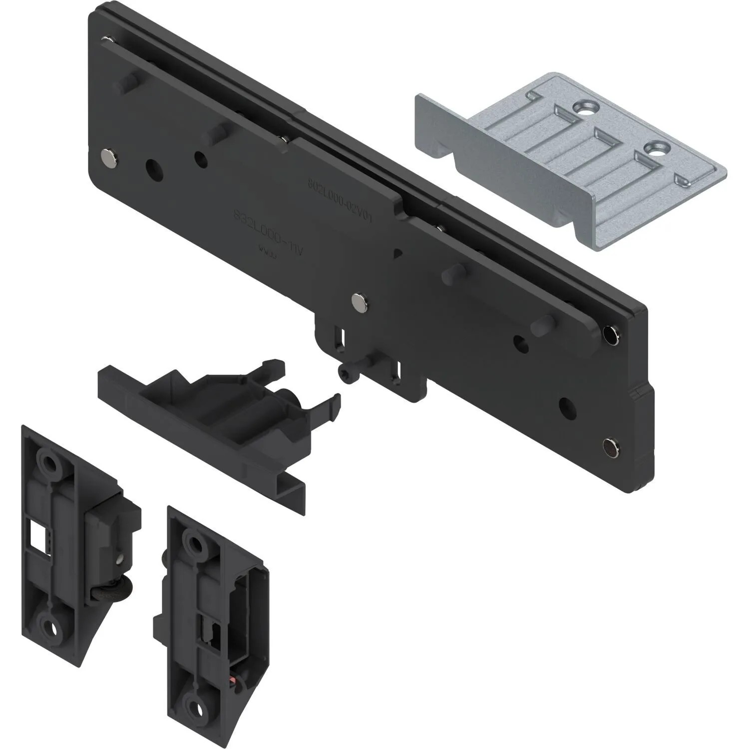 Blum Montage-Set Revego duo duo für 2 Doppeltüren Stahl Schwarz