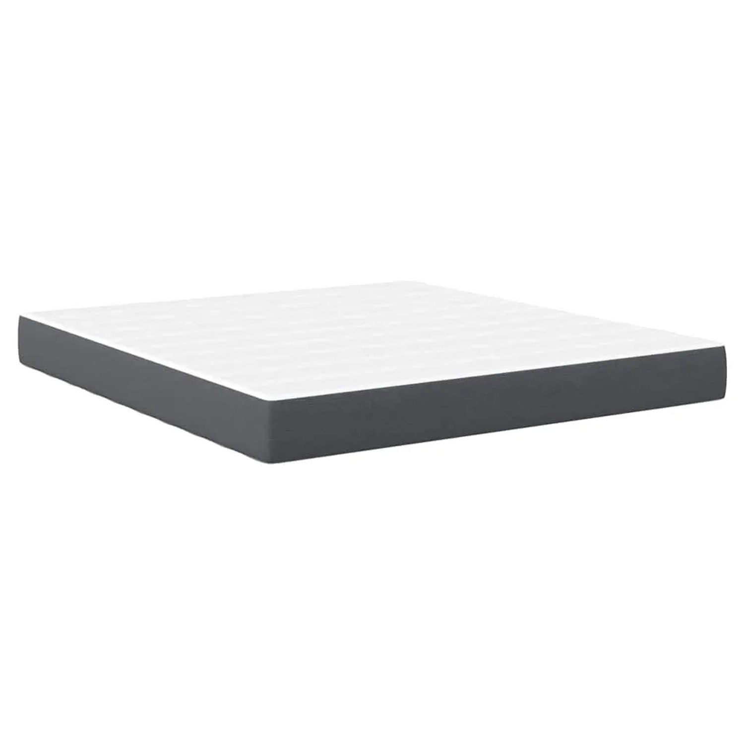 vidaXL Bettmatratze mit Matratze Grau 180 x 200 cm Stoff 42008302