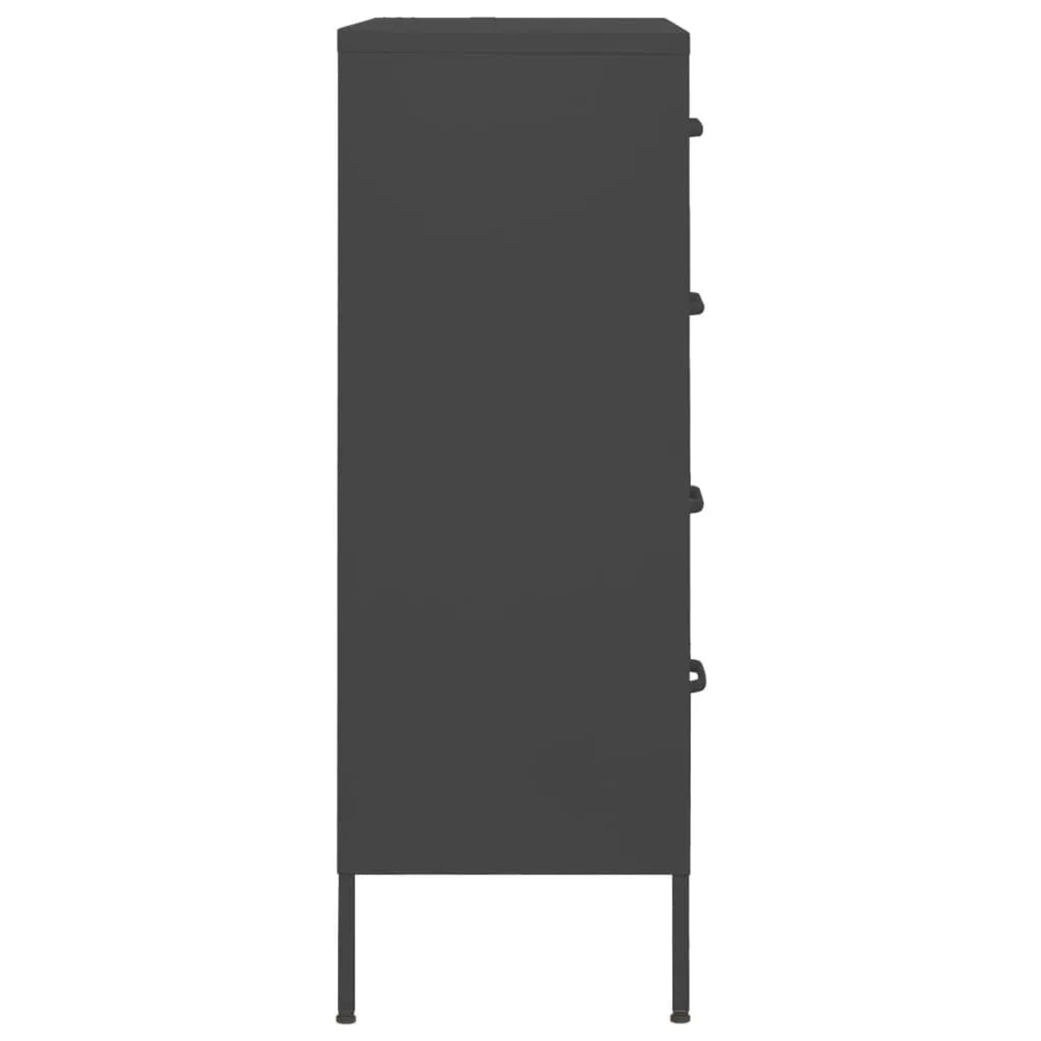 vidaXL Kommode Anthrazit 80x35x101,5 cm Stahl 336204_4