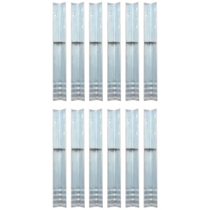 vidaXL Bodenanker L-Form für Spielturm 12 Stk Stahl 5 x 5 x 50 cm 142302