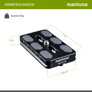 Mantona Schnellwechselplatte Arca-Swiss 70X38Mm Alu Kameraplatte Fotostudio