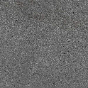 Feinsteinzeug Bodenfliese Burlington Smoke, 80x80 cm. Robuste Fliese in dunklem Grau mit matter Oberfläche.