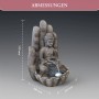Intergarden Wasserspiel Zimmerbrunnen Mittelgroß Buddha 55cm mit Beleuchtung Schwarz_9