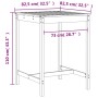 vidaXL Gartenbar-Set, 5-teilig, weißes Kiefernholz. Bartisch mit 4 Hockern für Garten, Terrasse oder Balkon.